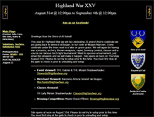 Tablet Screenshot of highlandwar.org